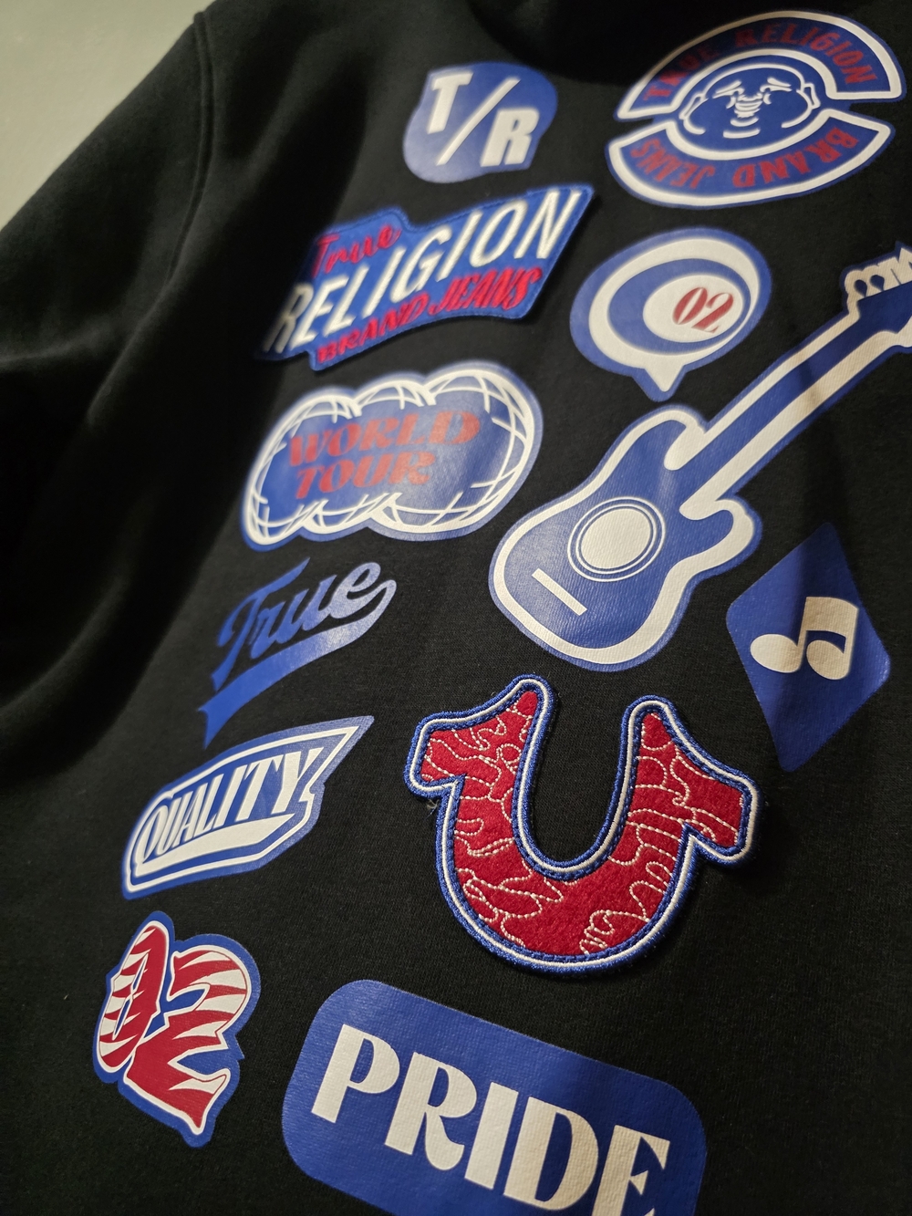 True Religion Black Full-Zip Hoodie New - Picture 5 of 6